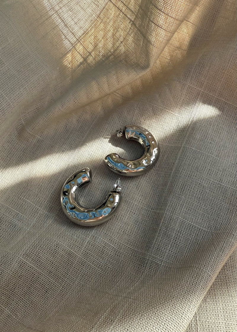 SS25 hoop earring - silver-The Style Attic