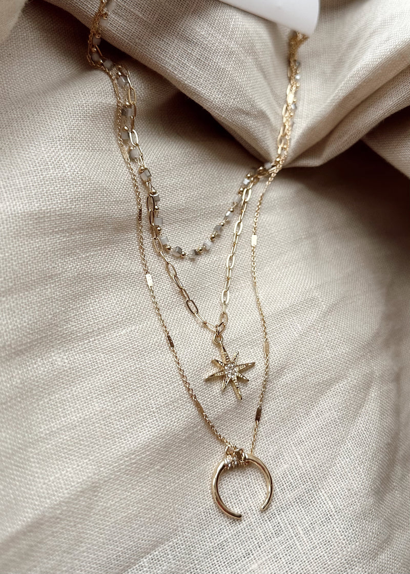 SS25 triple necklace-The Style Attic