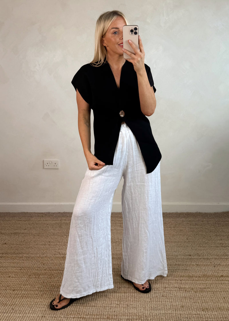 Sabrina button knit - black-The Style Attic