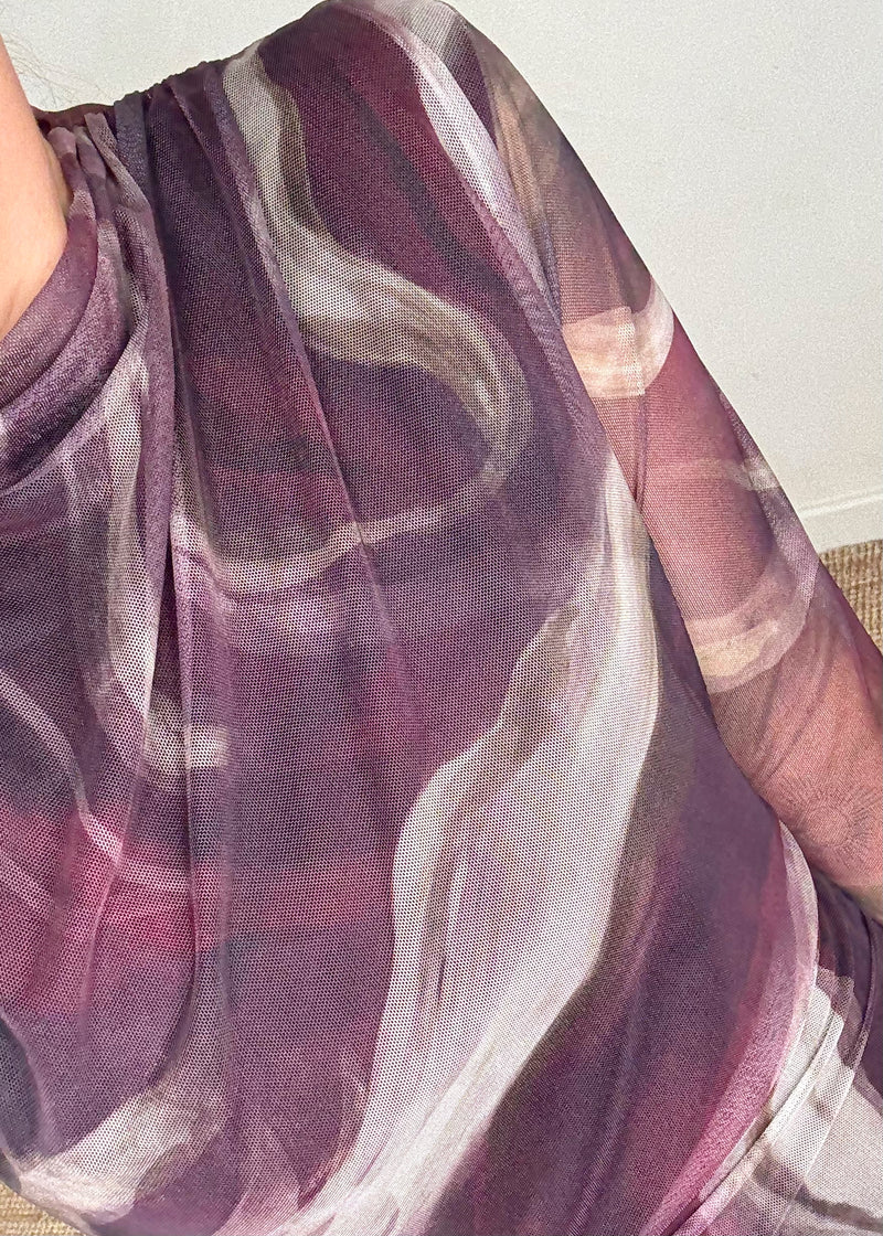 Saints mesh dress - Merlot-The Style Attic