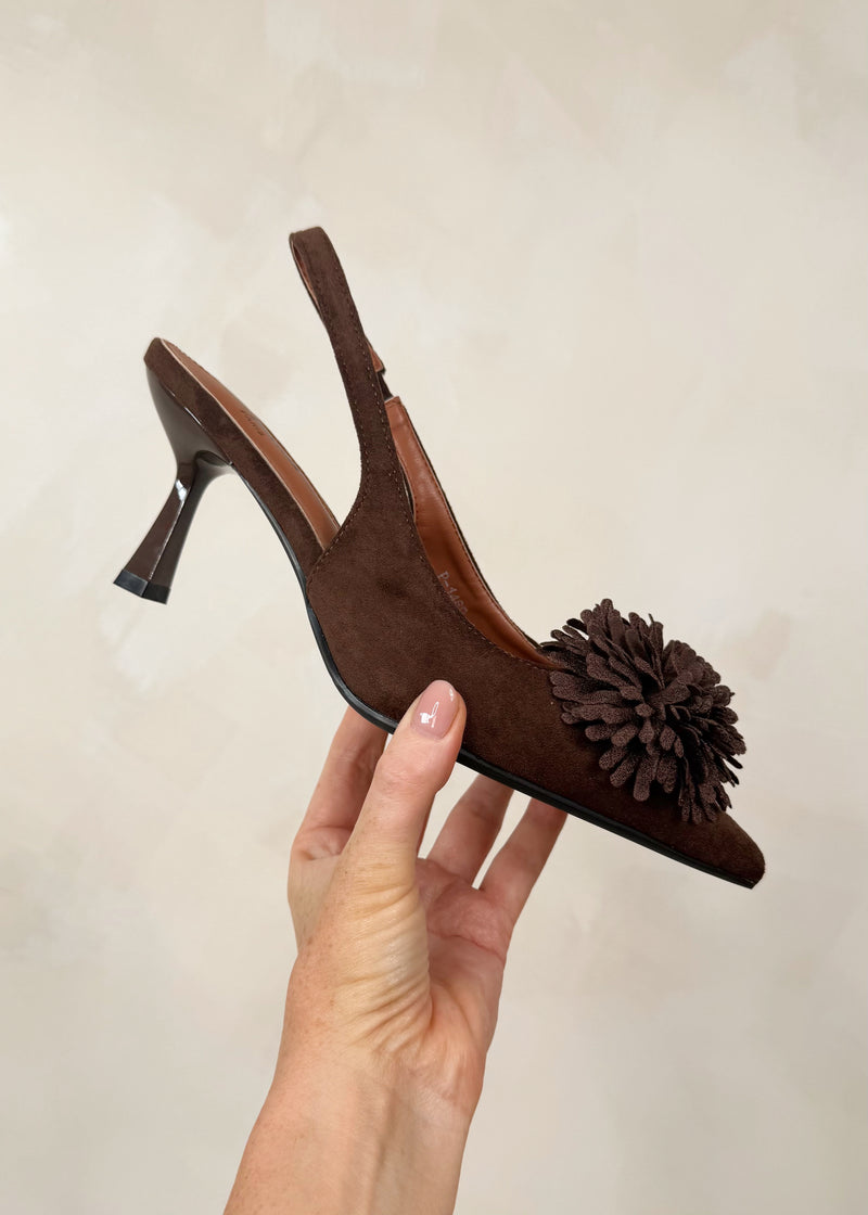 Salma heel - chocolate-The Style Attic