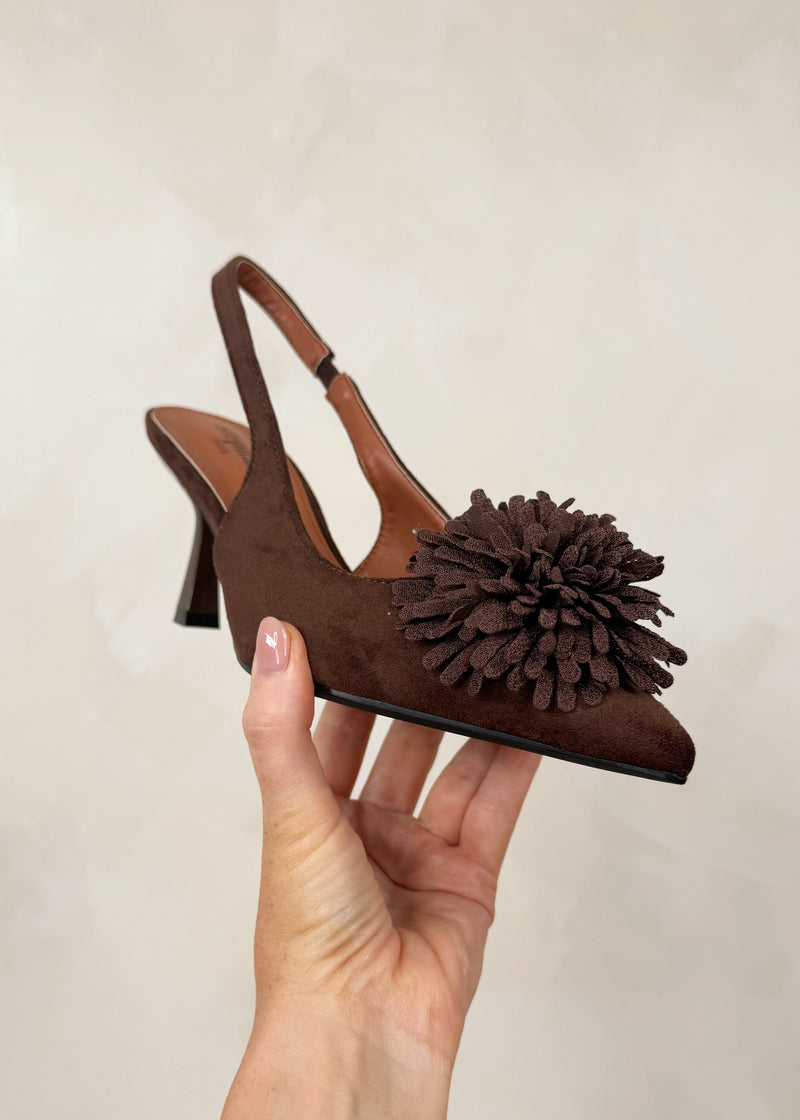 Salma heel - chocolate-The Style Attic