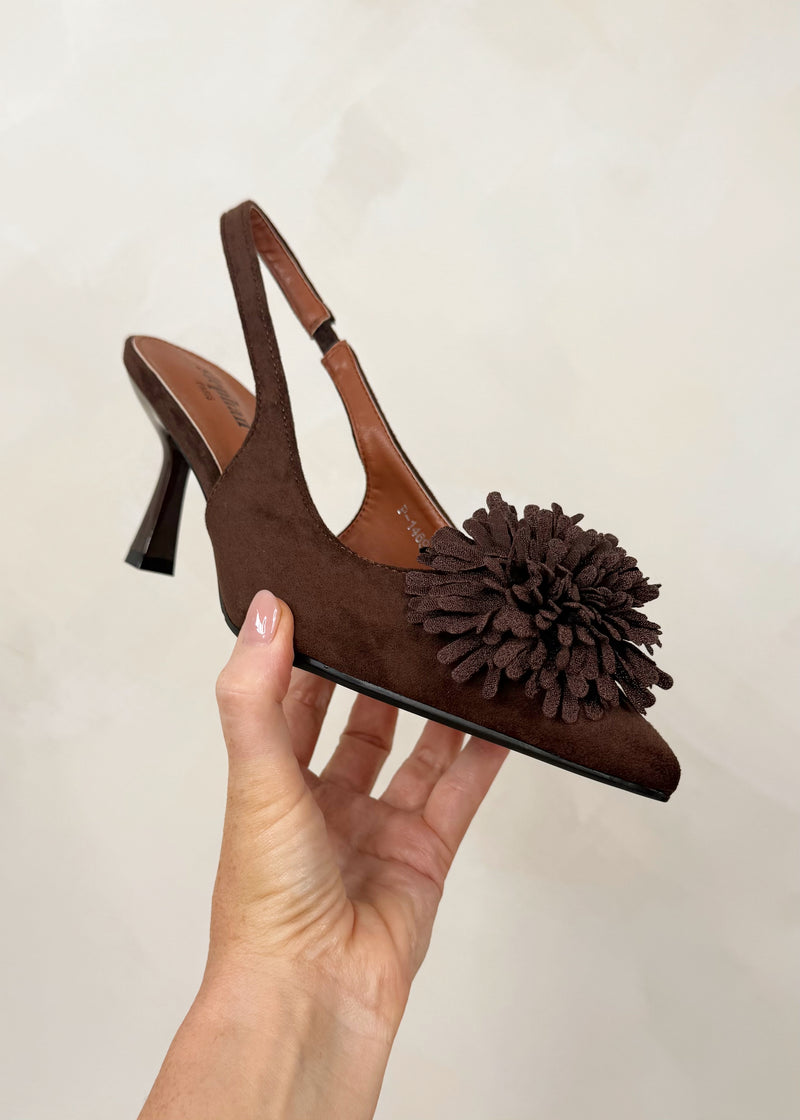 Salma heel - chocolate-The Style Attic