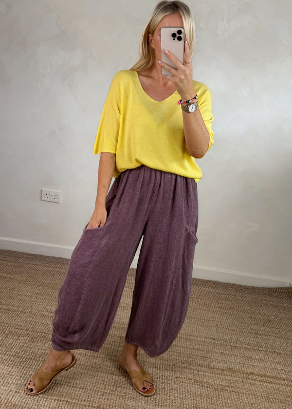Samara fine knit - lemon-The Style Attic