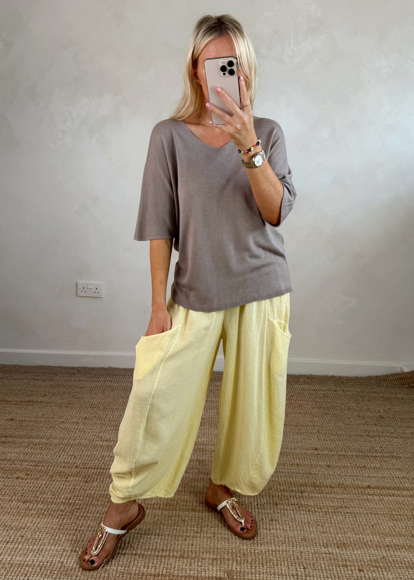 Samara fine knit - mocha-The Style Attic