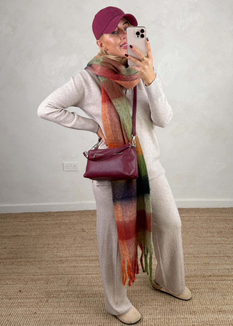 Sarah knitted co-ord - oatmeal-The Style Attic