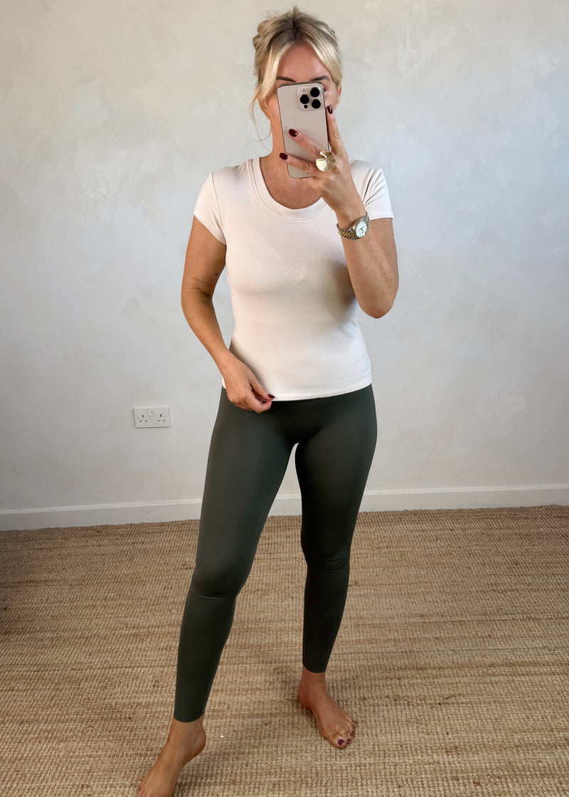 Sculpt leggings - khaki-The Style Attic