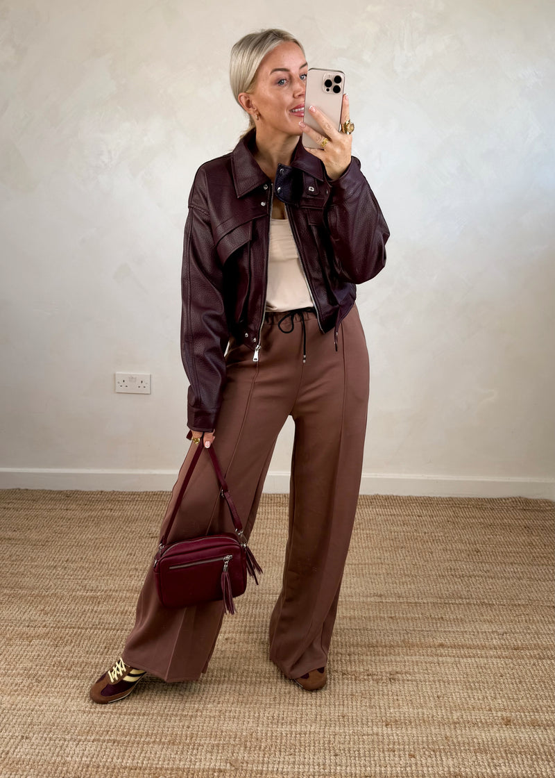 Seam front trouser - terracotta-The Style Attic