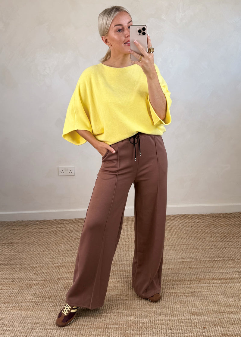 Seam front trouser - terracotta-The Style Attic