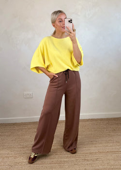 Seam front trouser - terracotta-The Style Attic