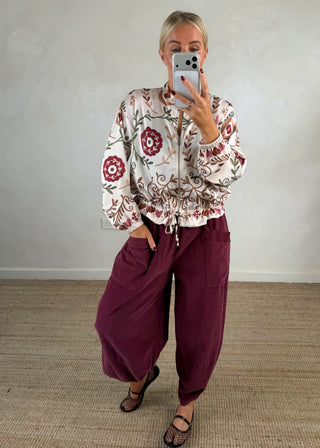 Selina printed jacket - Stone-The Style Attic