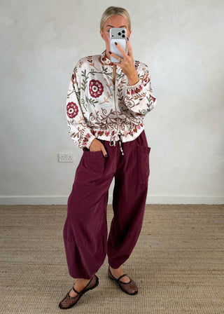Selina printed jacket - Stone-The Style Attic