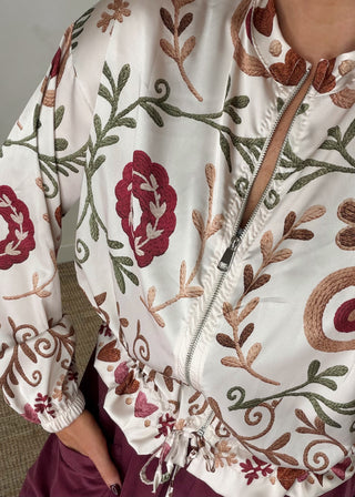 Selina printed jacket - Stone-The Style Attic