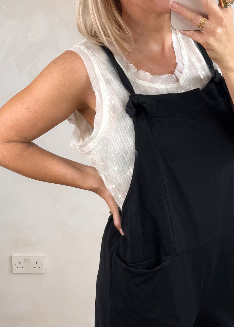 Sequin vest - pearl-The Style Attic