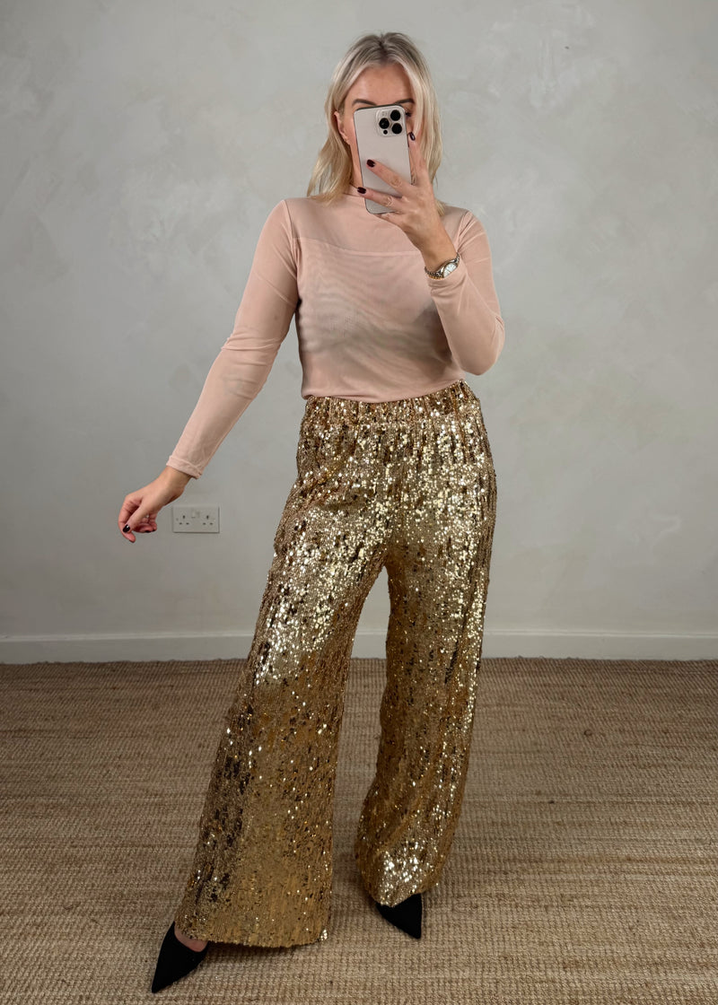 Sheer l/s top - nude-The Style Attic