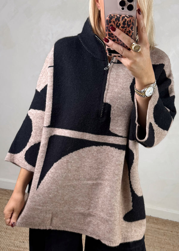 Sheldon half zip knit-The Style Attic