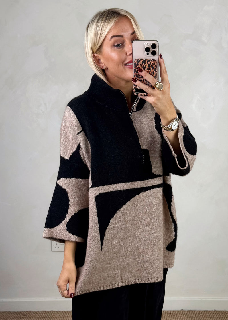 Sheldon half zip knit-The Style Attic