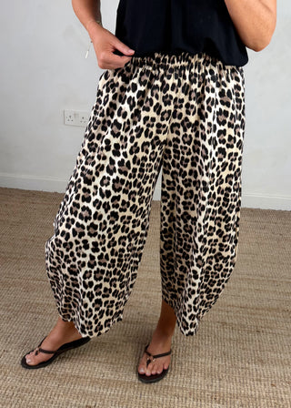 Sid barrel leg trouser - Leopard-The Style Attic