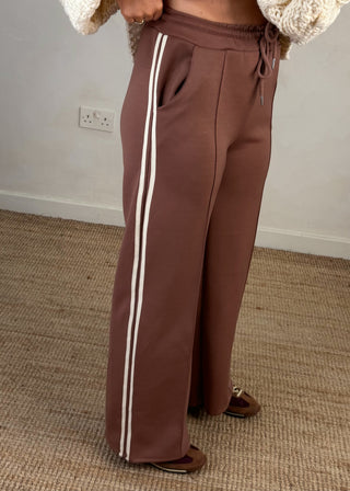 Side stripe trouser - Autumn rose-The Style Attic