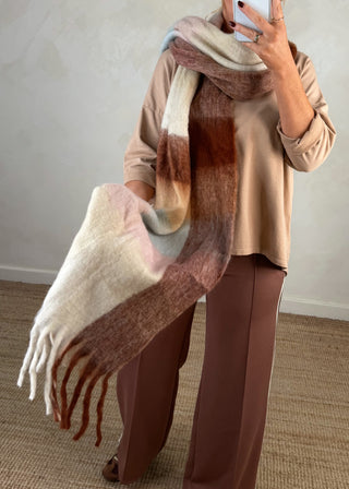 Side stripe trouser - Autumn rose-The Style Attic