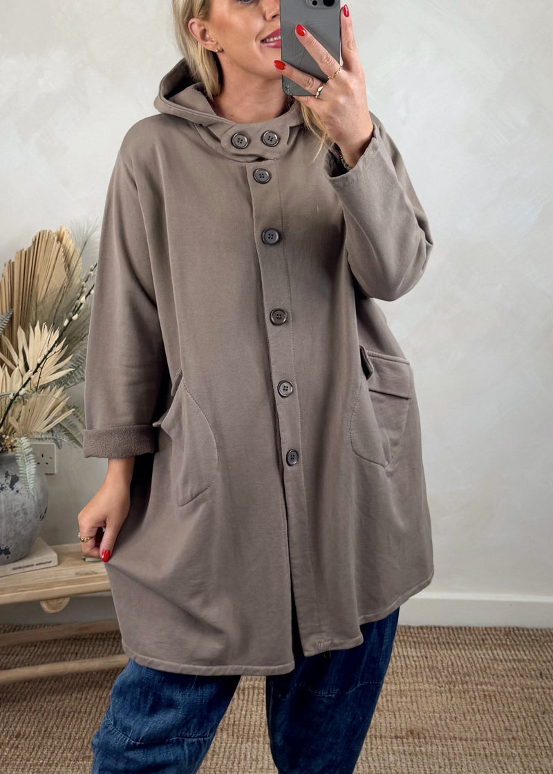 Silo hooded jacket - mocha-The Style Attic