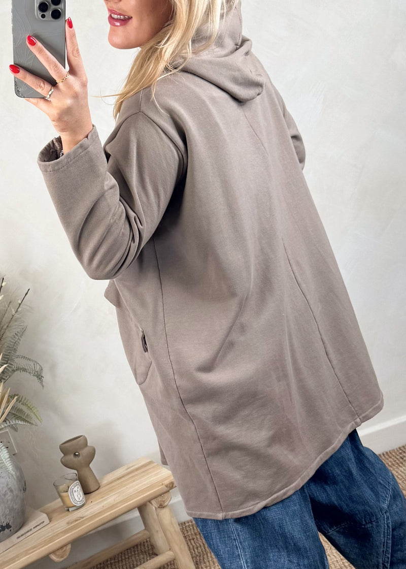 Silo hooded jacket - mocha-The Style Attic