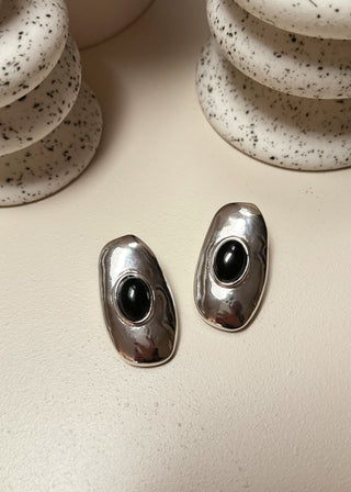 Silver earring-The Style Attic