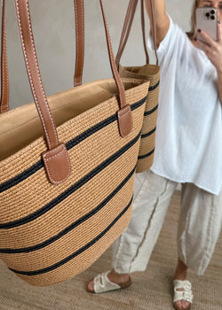 Sinbad striped shopper - two-The Style Attic