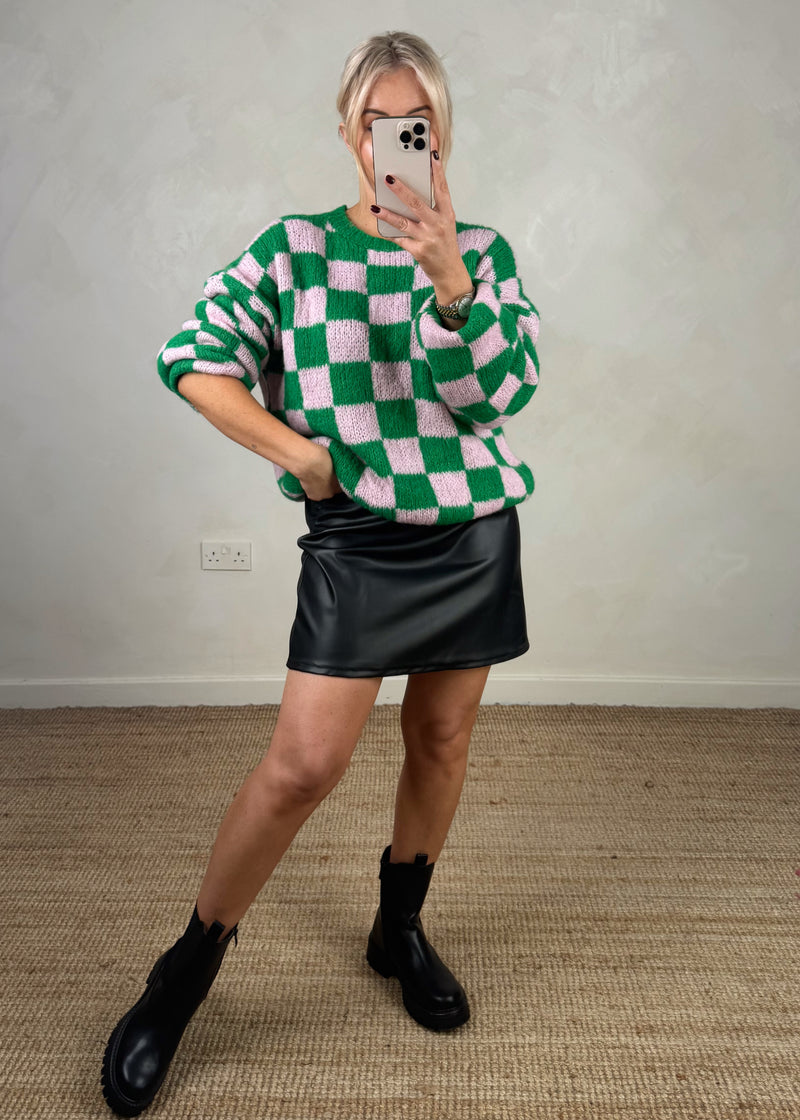 Skater girl knit - Green-The Style Attic