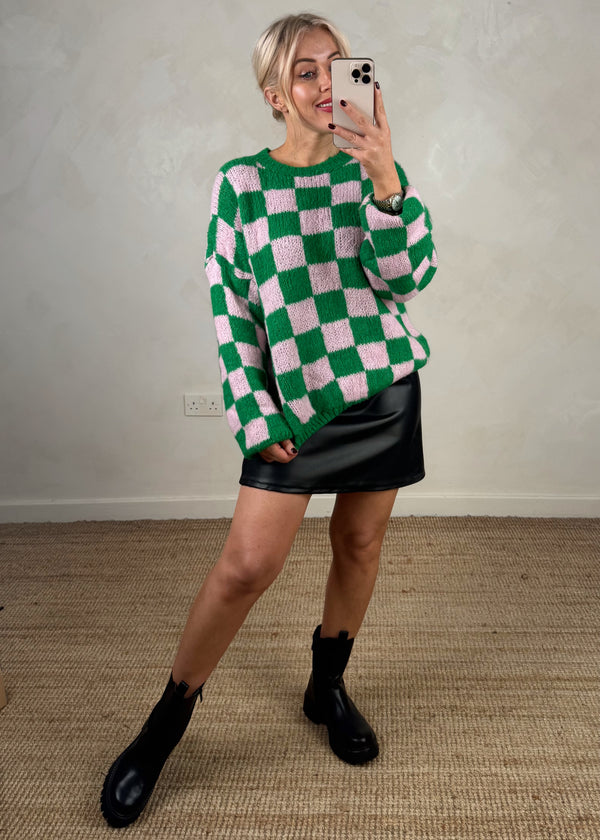 Skater girl knit - Green-The Style Attic