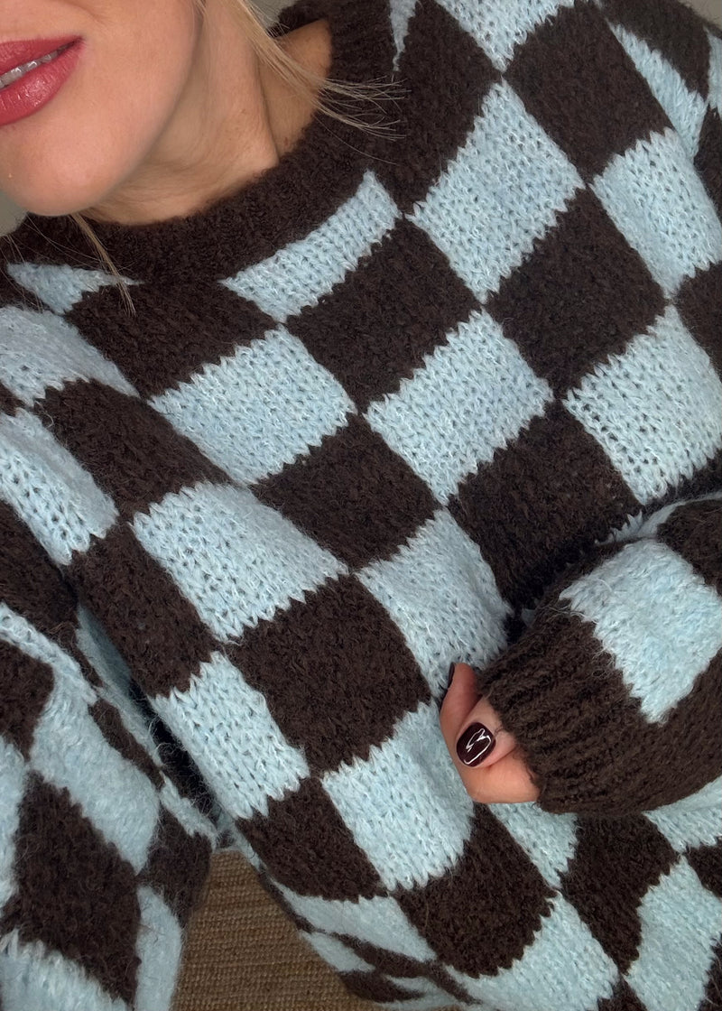 Skater girl knit - chocolate-The Style Attic