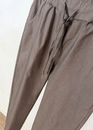 Smooth Magic Pants - Taupe-The Style Attic