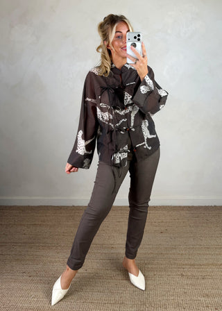 Smooth Magic Pants - Taupe-The Style Attic