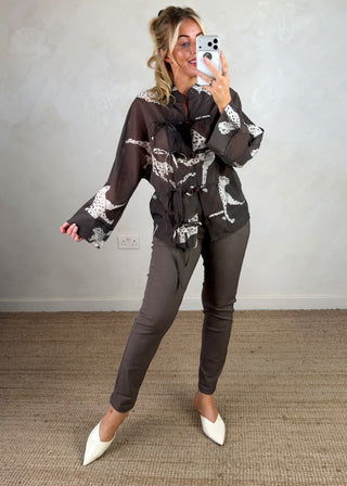 Smooth Magic Pants - Taupe-The Style Attic