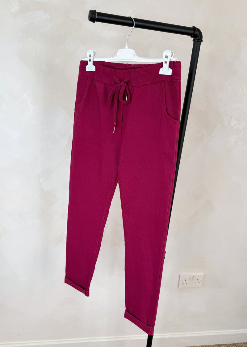 Smooth Magic Pants - berry-The Style Attic
