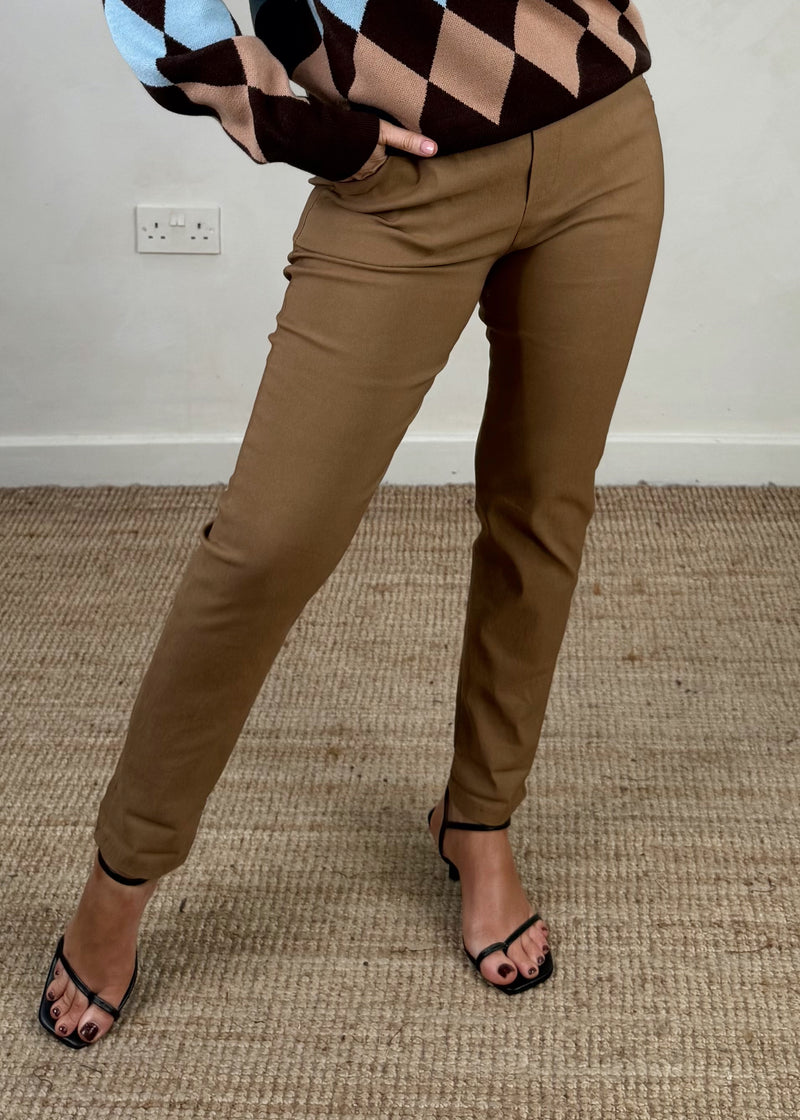 Smooth Magic Pants - camel-The Style Attic