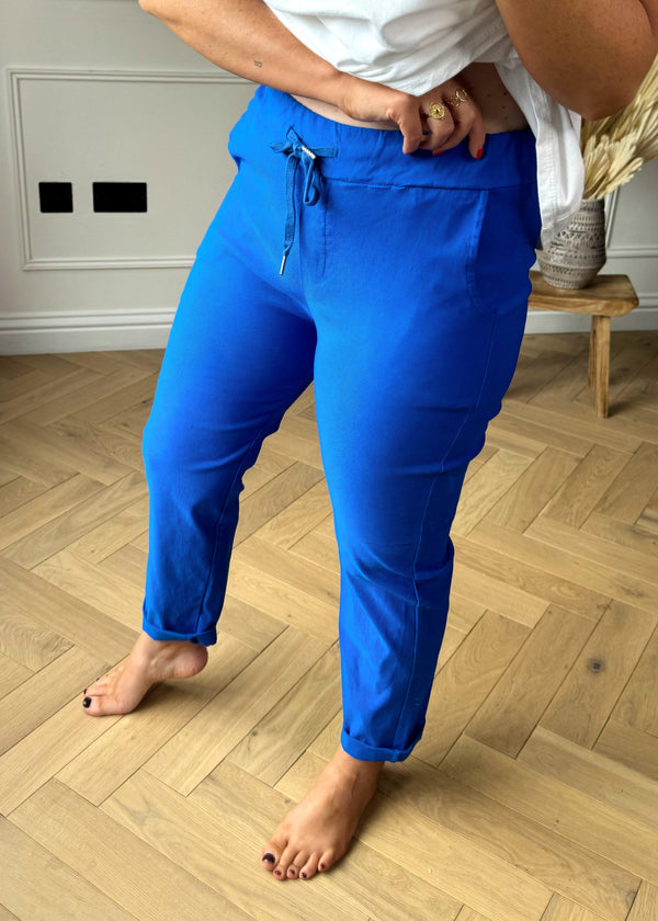 Smooth Magic Pants - cobalt-The Style Attic