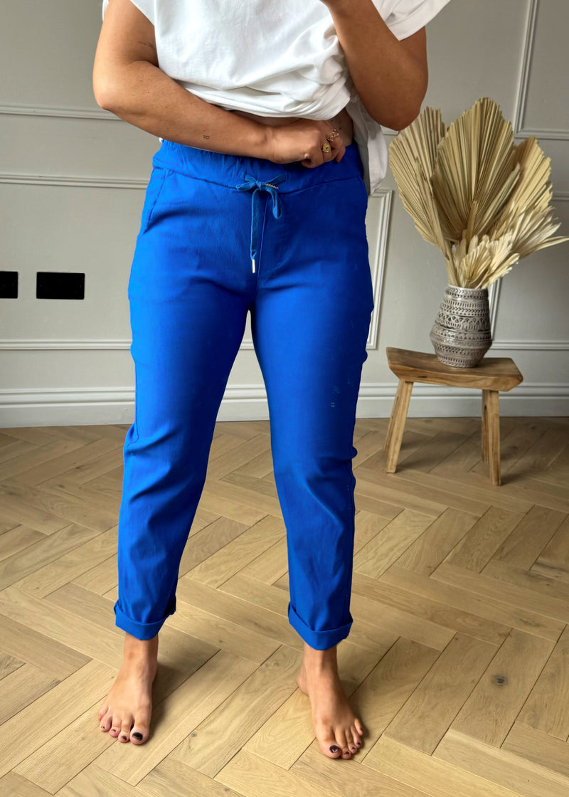 Smooth Magic Pants - cobalt-The Style Attic