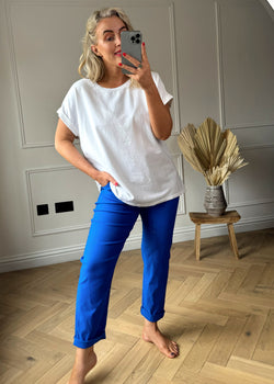 Smooth Magic Pants - cobalt-The Style Attic