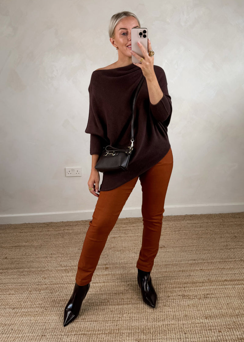 Smooth Magic Pants - rust-The Style Attic
