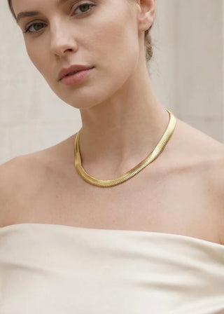 Snake chain necklace-The Style Attic
