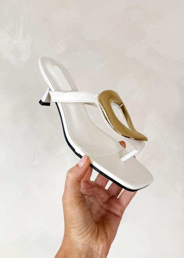 Solace heel sandal - white-The Style Attic