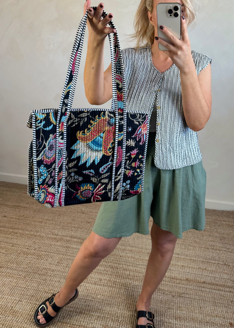 Sonny shopper bag - black-The Style Attic