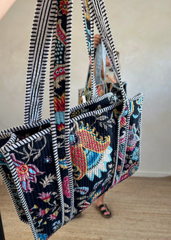 Sonny shopper bag - black-The Style Attic