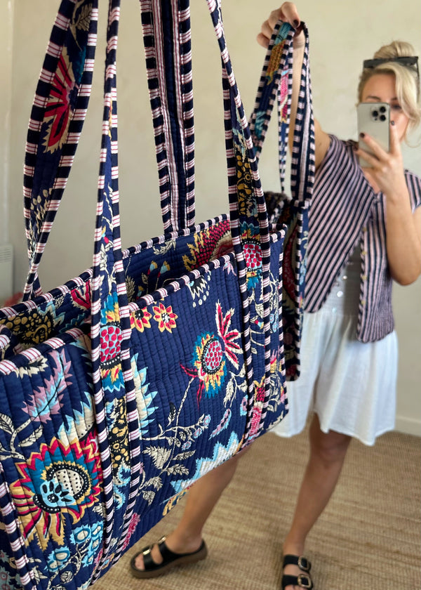 Sonny shopper bag - navy-The Style Attic