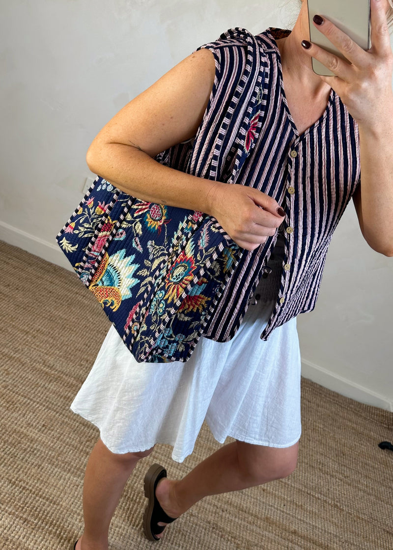 Sonny shopper bag - navy-The Style Attic