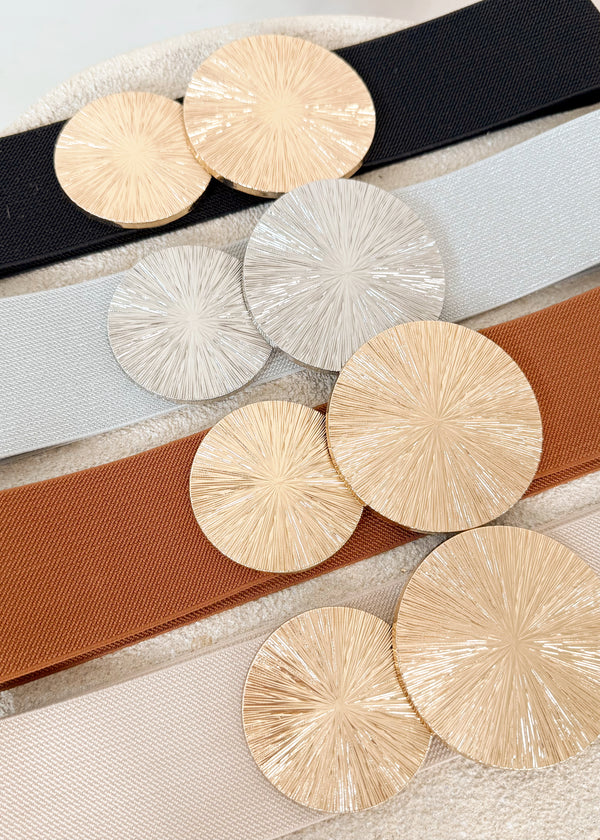 Sphere stretch belt - tan-The Style Attic