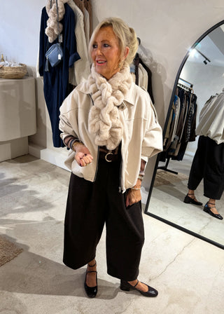 Springy fur scarf - Cream-The Style Attic