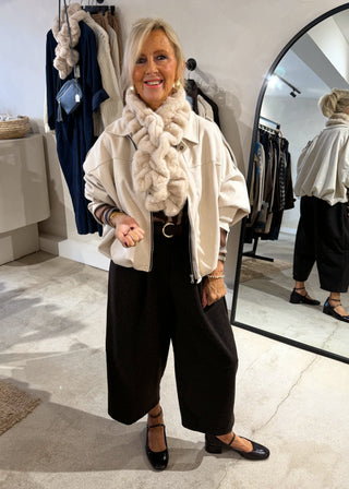 Springy fur scarf - Cream-The Style Attic