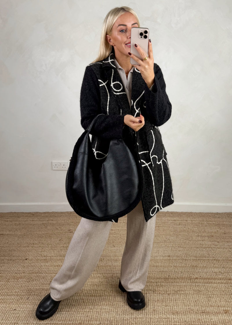 Squiggle jacket - black-The Style Attic
